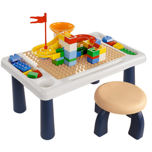 积木桌子多功能宝宝男孩子女孩儿童益智带智力拼装玩具大颗粒积木
